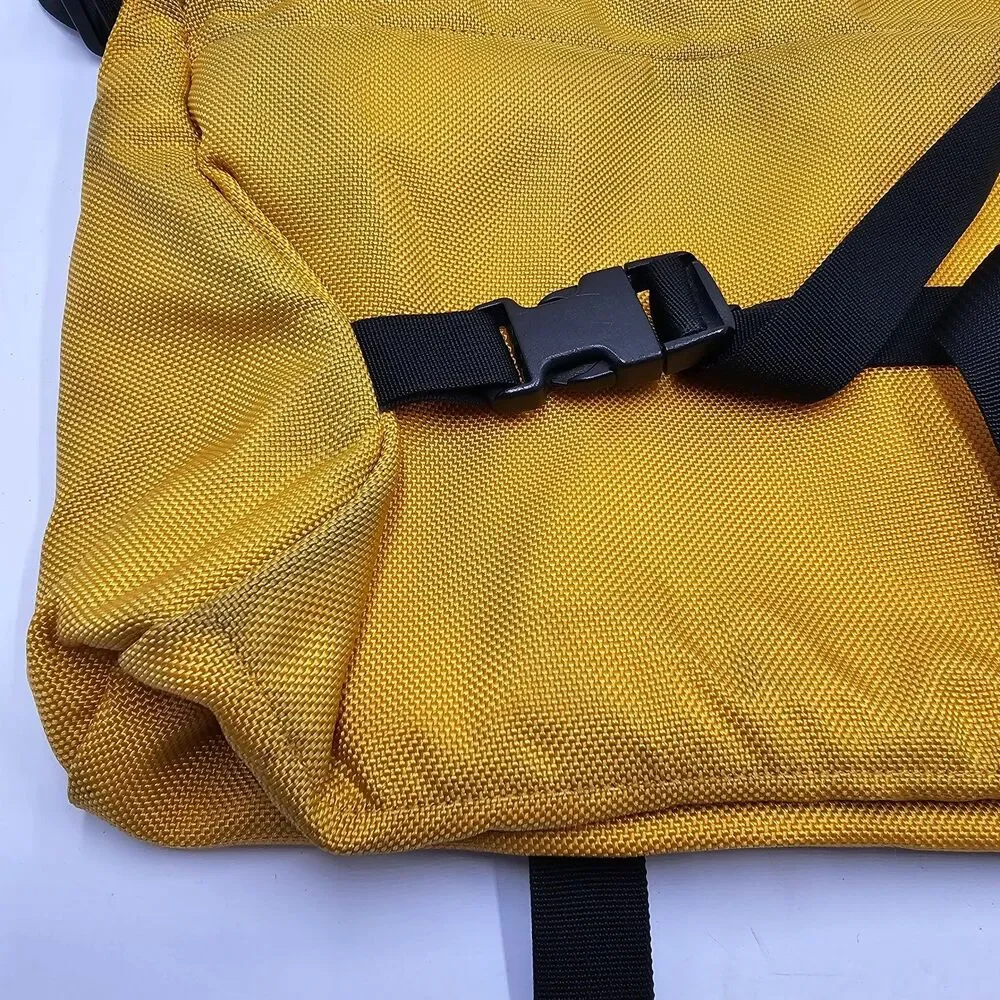 Vintage Patagonia Half Mass Messenger Bag Yellow USA Made European Patches